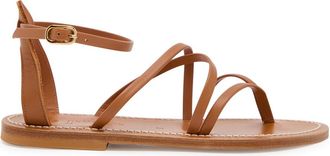 K.Jacques Epicure Cross-over Leather Sandals - Brown - 40 (IT40 / UK7)
