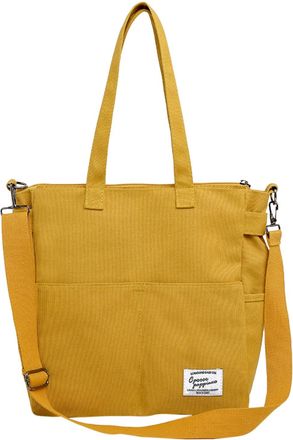 Generic Multi Functional Bag Cloth Bag Shoulder Bag Student Leisure Messenger Bag Canvas Bag Horizontal Shaft Engine Clutch (Yellow, One Size)