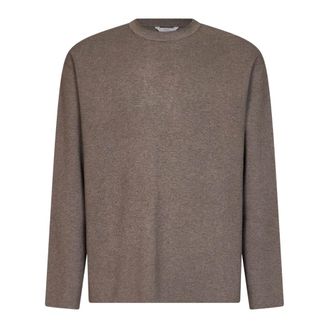 Hev&ograve; Truien & Vesten, Heren, Bruin, S, Polyester, Trui met ronde hals