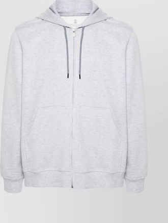 Brunello Cucinelli zippered cotton blend hoodie