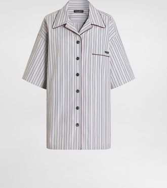 Dolce & Gabbana Striped Poplin Shirt - Woman Shirts And Tops Multi-colored 36