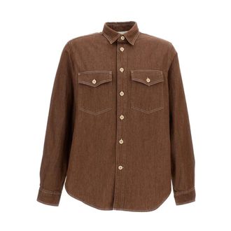 Paul Smith Casual Shirts, male, Brown, Size: S Cotton Shirt