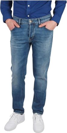 Pantaloni Torino Reggae Medium Wassing Jeans - Heren - Slim Fit Jeans - Blauw - W40 - Katoen - Jeans
