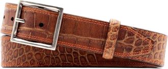 Martin Dingman Hunter Italian Alligator Grain Belt In Vintage Cedar