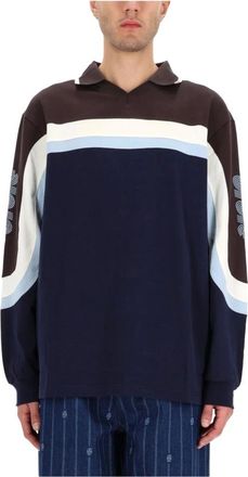 Dr&ocirc;le de Monsieur T-shirt Girocollo in Cotone con Stampa Grafica - - Tops - Uomo - Blu - XL