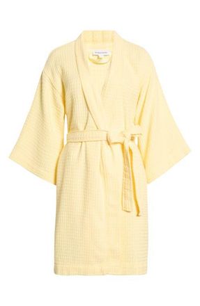 Nordstrom Womens Everyday Waffle Robe in Yellow Flan at Nordstrom, Size X-Small