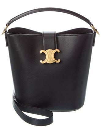 Celine Celine Louise Small Leather Bucket Bag