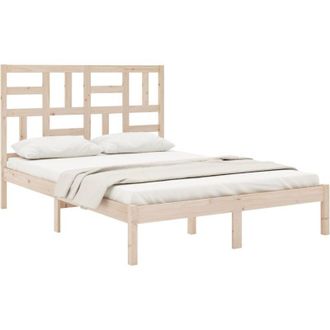 vidaXL Bed Frame without Mattress Solid Wood 120x190 cm Small Double vidaXL