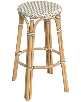 Butler Specialty Company Tobias Tan/Beige Rattan Bar Stool