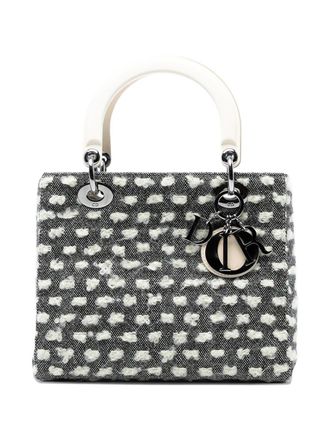 Dior 1999 Medium Tweed Lady Dior satchel - Grey