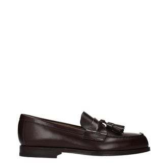 Prada Herrens Braune/verbrannte Leder-Loafer