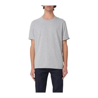 Fay T-Shirts, male, Gray, Size: M Knit T-Shirt