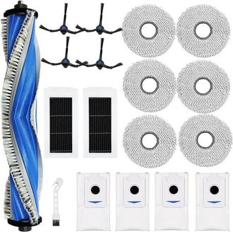 OEM Accesorios De Repuesto Aplicables Para Aspiradora Robot Ecovacs Deebot X5 Omni, X5 Pro, Cepillos Giratorios + 6 Pa&ntilde;os + 4 Bolsas Para Polvo + 4 Cepill
