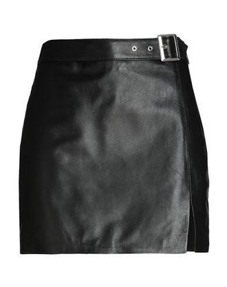 8 by YOOX LEATHER MINI SKIRT