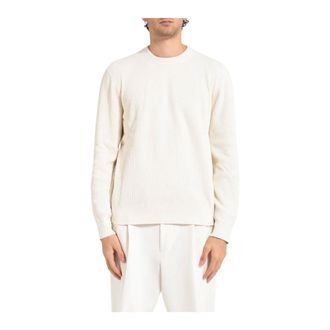 HUGO BOSS Truien & Vesten, Heren, Beige, L, Rondgebreide trui