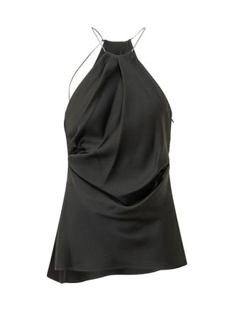 Victoria Beckham Black Halter Neck Top