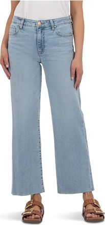 Kut from the Kloth Charlotte High Rise Culottes With Raw Hem Jeans In Block