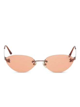 Chanel Occhiali da sole CC con montatura a giorno 2000-2020 - Rosso