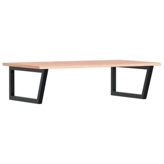 Berkfield Home Basin Shelf Wall Mounted Steel & Solid Wood Oak in Brown