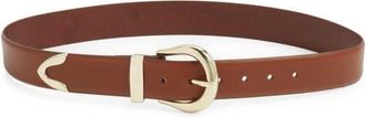 Treasure & Bond Calista Leather Belt in Leather Brown at Nordstrom, Size X-Large
