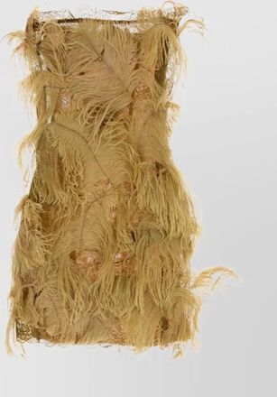 The Attico strapless lace mini dress
