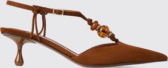 Jimmy Choo London Lauri Suede Pumps with Teardrop Heel and Ankle Strap