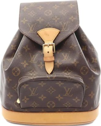 Louis Vuitton 2000s MM Montsouris Monogram buckle backpack - Brown