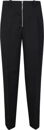 Jil Sander Zip Broeken - Heren - Slim Fit Broeken - Zwart - M - Wol - Broeken