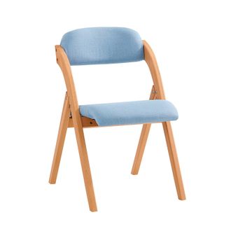 SoBuy Silla Plegable De Madera Con Asiento Y Respaldo Tapizado Sill&oacute;n Para Cocina Oficina Blanco 47 X 60 X 77 Cm Azul Fst92-bl Sobuy Es