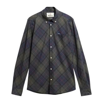 Barbour Lochton Tailored Tartan Long-Sleeved Shirt - Heren - Overhemden - Groen - Maat: 2XL Katoen