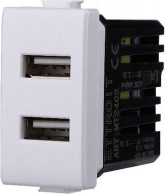 Trade Shop Trade Shop - Serie Bticino Frutti Matix Compatibile Presa Schuko Lan Pulsante Deviatore Usb