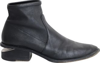 Alexander Wang Alexander Wang Pre-owned Womens Kori Stretch Ankle Boots in Black Leather - Size EU 39