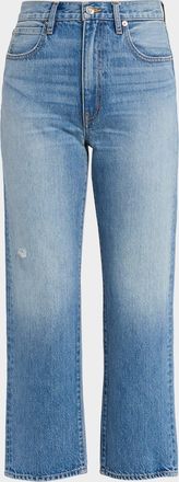 Slvrlake Denim London Cropped Straight-Leg Jeans