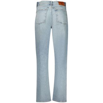 Calvin Klein High-Rise Cotton Jeans - Blue