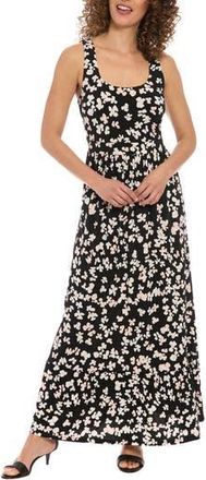 London Times Floral Maxi Dress in Black/Cream at Nordstrom Rack, Size X-Large