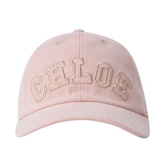 Chlo&eacute; Signature Denim Cap - unisex - Petten - Roze - S - Denim - Accessoires