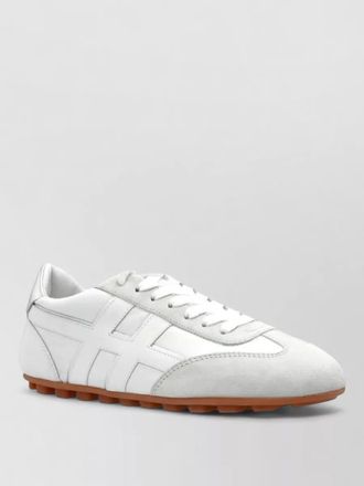 Hogan olympia nappa leather suede low sneakers