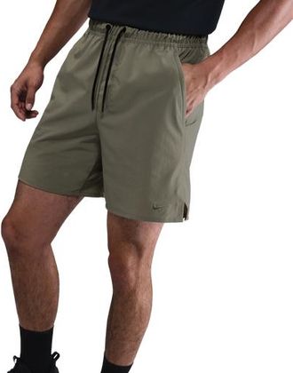 Nike Mens Dri-FIT Unlimited Woven 7 Inch Shorts - Light Army/Black/Light Army Size 3XL