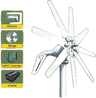 OEM Generador De Turbina E&oacute;lica, Controlador Mppt, Funcionamiento Silencioso, 12 V-b, Sistema Aislado De La Red, 1000 W-d