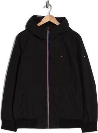 Tommy Hilfiger Water Resistant Hooded Softshell Jacket in Black at Nordstrom Rack, Size Xx-Large