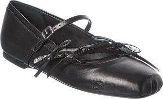 Jimmy Choo London Loli Leather Ballerina Flat