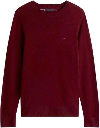 Tommy Hilfiger Round-neck Truien - Heren - Ronde hals truien - Rood - 2XL - Katoen - Truien & Vesten