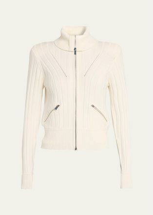 Toccin Holly Ribbed Turtleneck Jacket