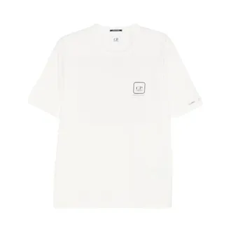 C.P. Company T-Shirts, male, White, Size: XL T-Shirt