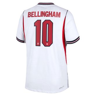 Nike Jude Bellingham England National Team 2026 Match Home Nike Mens Dri-FIT ADV Soccer Jersey in White | NN203948205-ENG