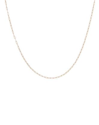Italian Gold, Inc 10K Rose Gold 1.2Mm Solid Paperclip Necklace