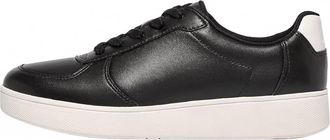 FitFlop Womens Rally Leather Panel Sneakers In Black