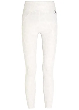 Stella McCartney Adidas X Stella Mccartney Training 7/8 Leopard-print Leggings - White And Grey - S (UK8-10 / S)