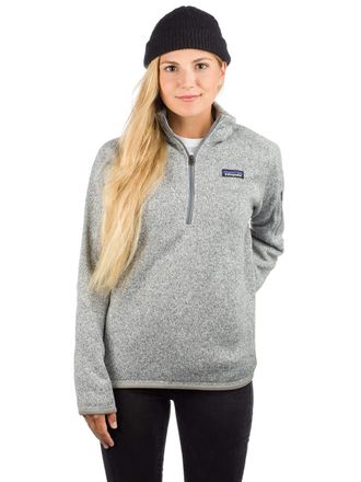 Patagonia Womens Ws Better Sweater 1/4 Zip Polo, Birch White, XS