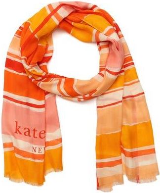Kate Spade New York ocean stripe oblong scarf in Pink Multi at Nordstrom Rack
